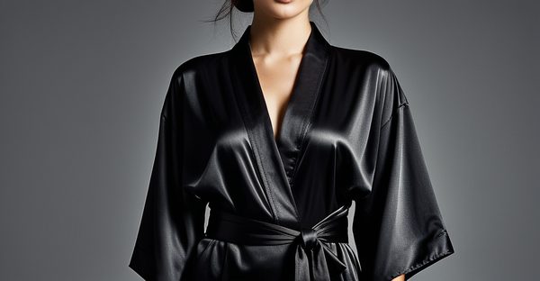 Le kimono satin femme noir : allie élégance et confort
